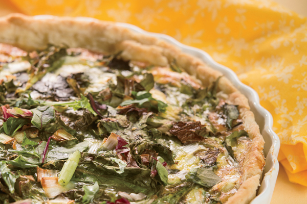 Spring Green and Country Ham Tart