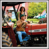 Clay County Farm Bureau Member Glen Cheeks and his family were among the 80 entrants in the Tractor Parade. 